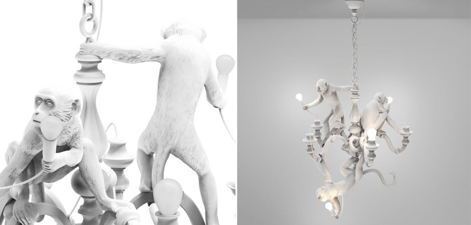 Люстра Seletti Monkey Chandelier White Люстра Seletti Monkey Chandelier White - Loft-Concept в Орле