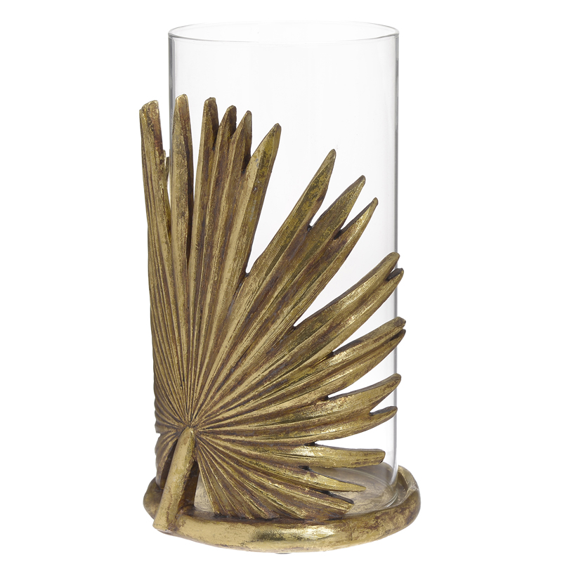 Подсвечник Palm Leaf Candlestick Золотой Прозрачный в Орле | Loft Concept 