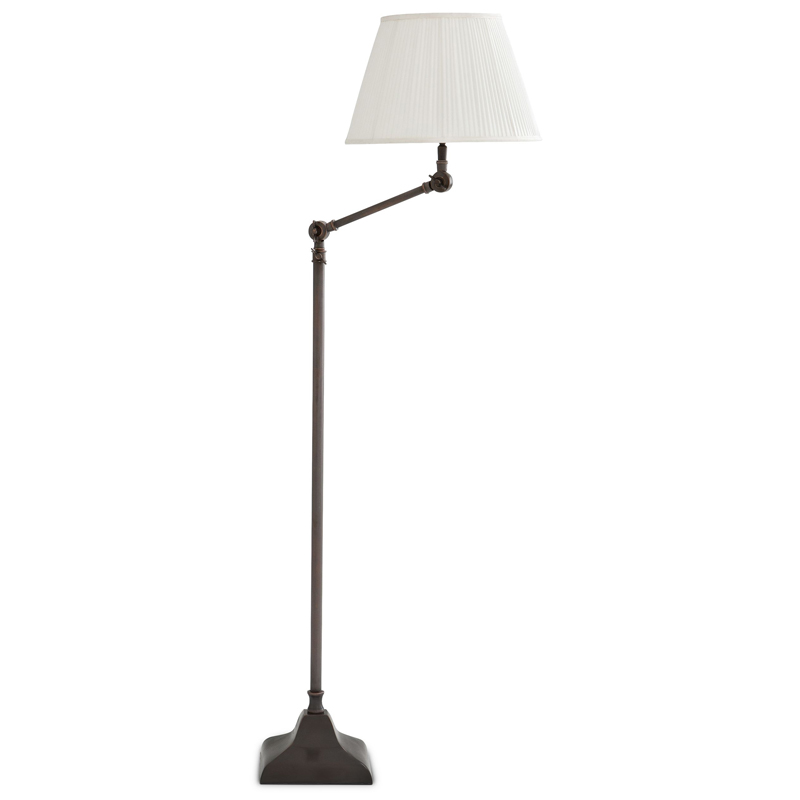 Торшер Eichholtz Floor Lamp Medea Темная бронза Белый в Орле | Loft Concept 