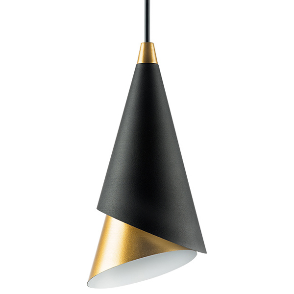 Подвесной светильник Lucio Black and Gold One Черный Золотой Подвесной светильник Lucio Black and Gold One Черный Золотой в Орле | Loft Concept