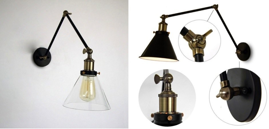 Бра Gloce Cone Shade Loft Industrial Glass - фото №1