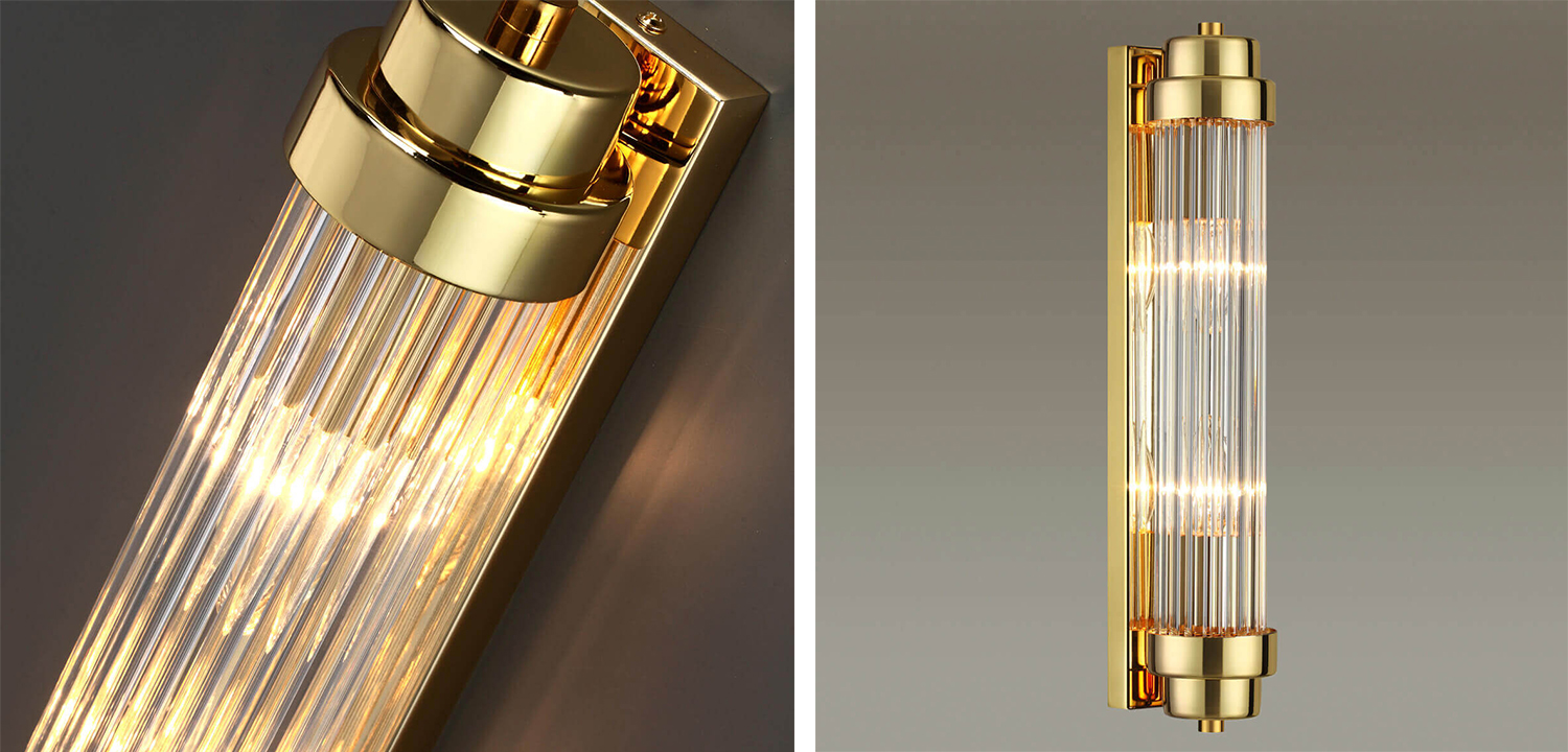 Бра Dirck Glass TUBE Sconce Gold - фото