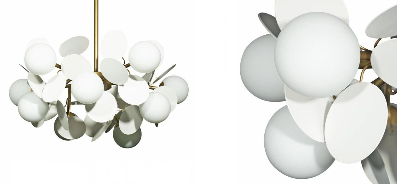 Люстра MATISSE Chandelier White 10 ламп - фото