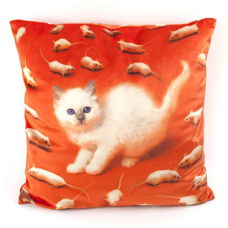 Подушка Seletti Cushion Kitten Мульти в Орле | Loft Concept 