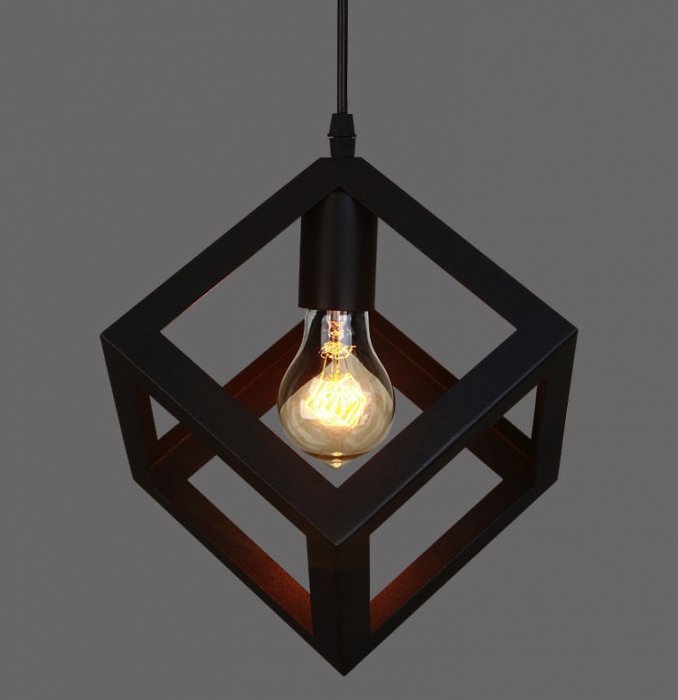 Подвесной светильник Loft Polyedra Cube Черный Подвесной светильник Loft Polyedra Cube Черный в Орле | Loft Concept