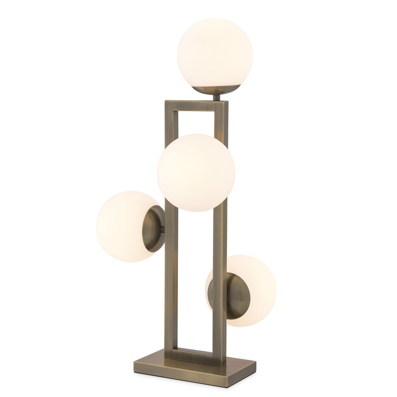 Настольная лампа Eichholtz Table Lamp Pascal brass Латунь Белое матовое стекло Настольная лампа Eichholtz Table Lamp Pascal brass Латунь Белое матовое стекло в Орле | Loft Concept