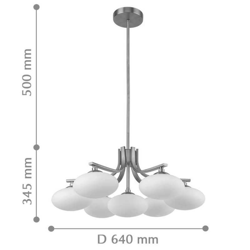 Oval Balls Mushrooms Chandelier 7 Brass в Орле