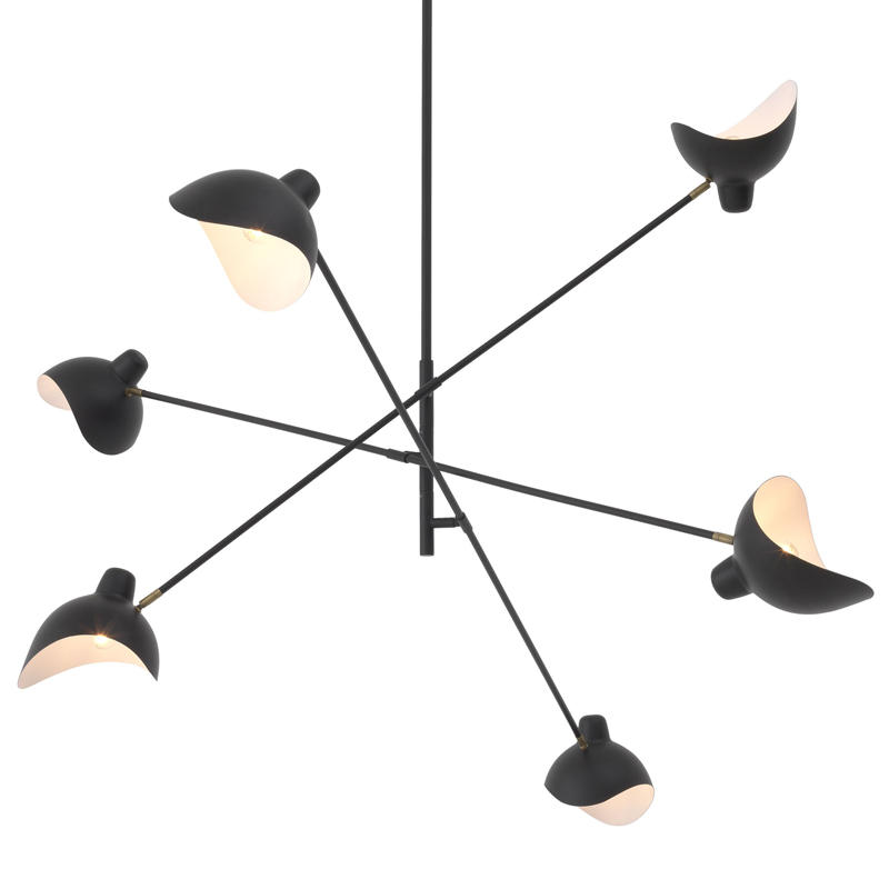 Люстра Eichholtz Chandelier Meryll Black Латунь Античная полированная Черный Люстра Eichholtz Chandelier Meryll Black Латунь Античная полированная Черный в Орле | Loft Concept