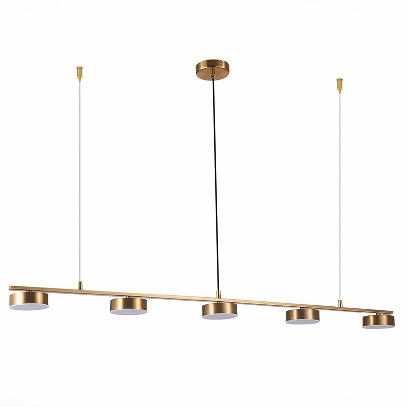 Люстра Five Headlights Linear Chandelier Латунь Черный Люстра Five Headlights Linear Chandelier Латунь Черный в Орле | Loft Concept