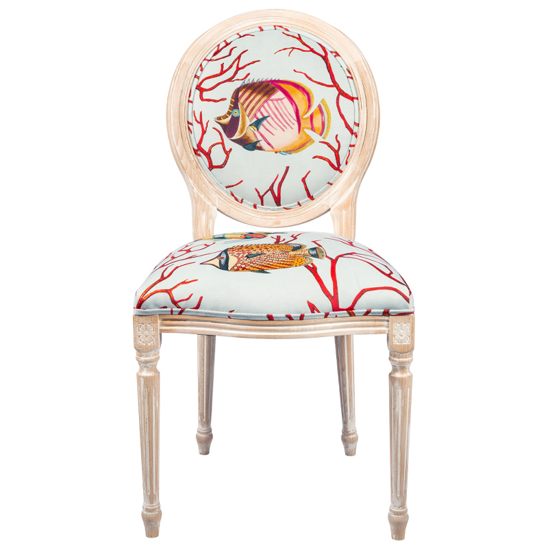 Мягкий стул Seabed Print Мульти Бежевый в Орле | Loft Concept 