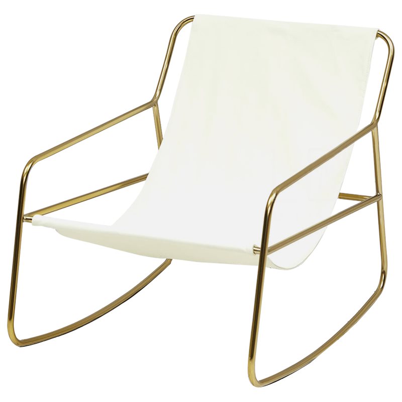 Кресло-качалка Etienne Chair Белый Золотой Кресло-качалка Etienne Chair Белый Золотой в Орле | Loft Concept