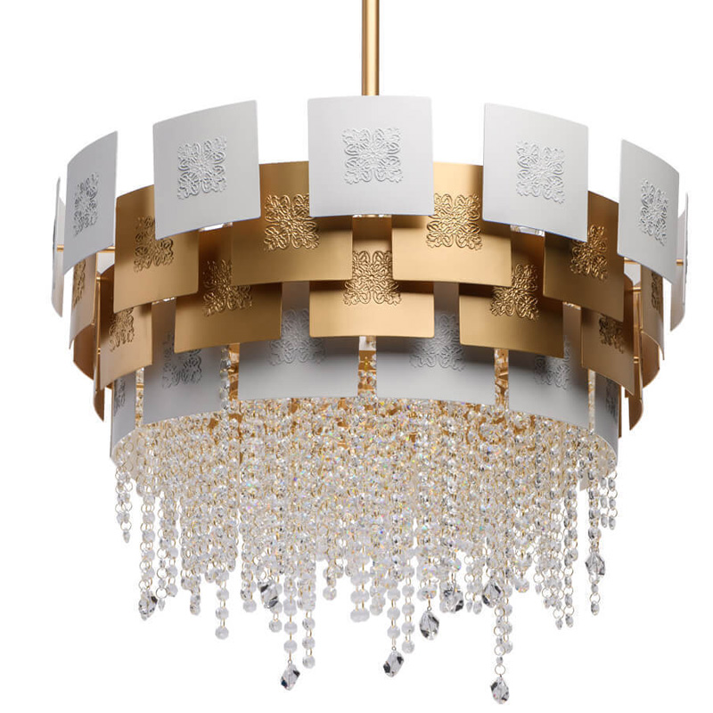 Люстра Engraving Plates White Gold Белый Золотой Люстра Engraving Plates White Gold Белый Золотой в Орле | Loft Concept