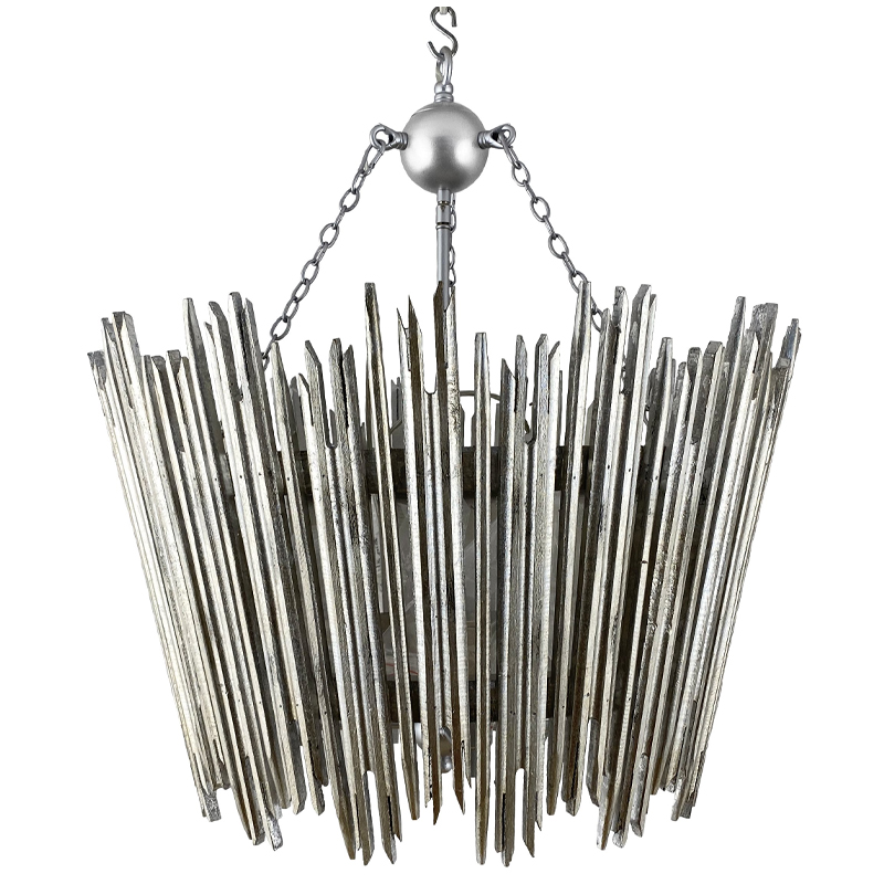 Люстра Ragna Silver Wooden Rods Chandelier Серебряный в Орле | Loft Concept 