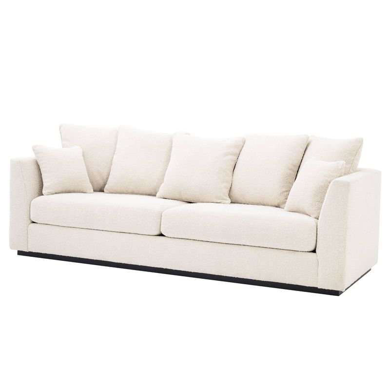 Диван Eichholtz Sofa Taylor boucle cream Кремовый Черный Диван Eichholtz Sofa Taylor boucle cream Кремовый Черный в Орле | Loft Concept