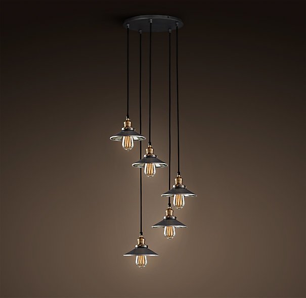 Люстра Loft Cone Pendant Reflector 5 Черный Люстра Loft Cone Pendant Reflector 5 Черный в Орле | Loft Concept