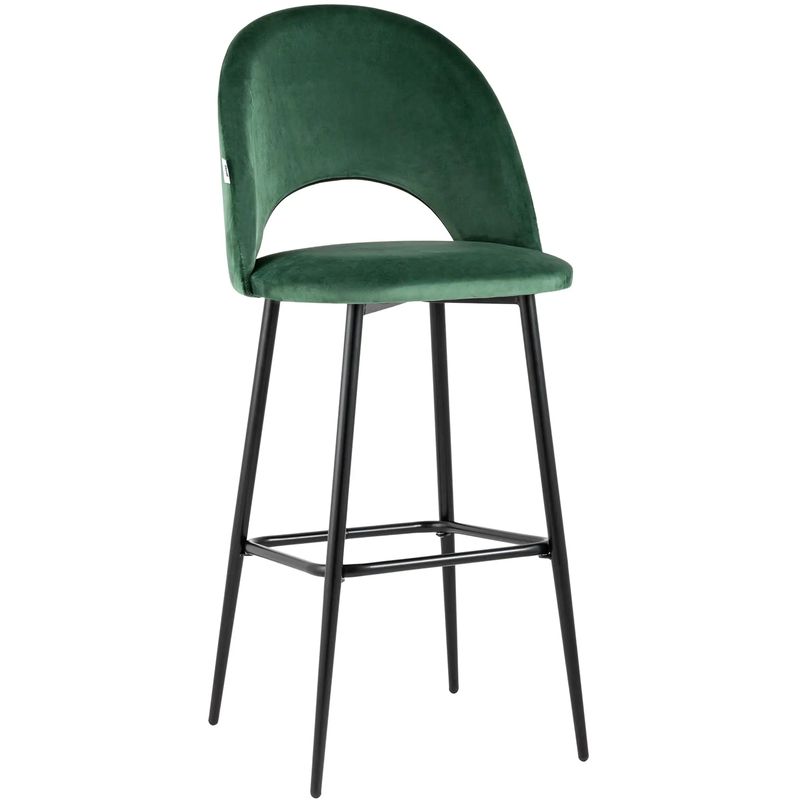 Барный Стул CLIFF Chair Зеленый Велюр Зеленый Черный Барный Стул CLIFF Chair Зеленый Велюр Зеленый Черный в Орле | Loft Concept