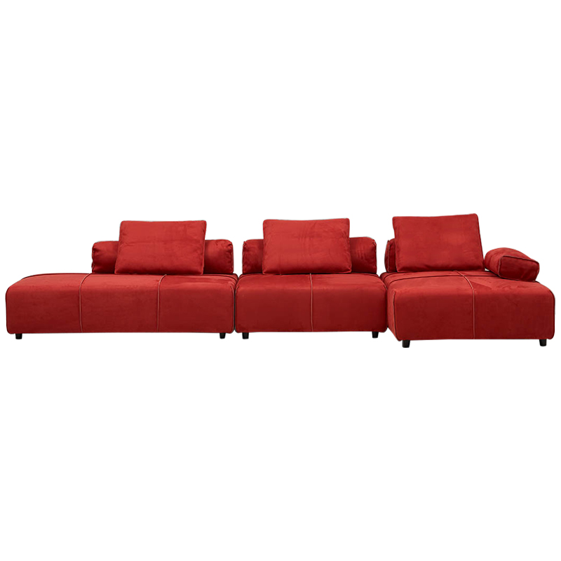 Угловой диван Quinn Red Sofa Красный Угловой диван Quinn Red Sofa Красный в Орле | Loft Concept