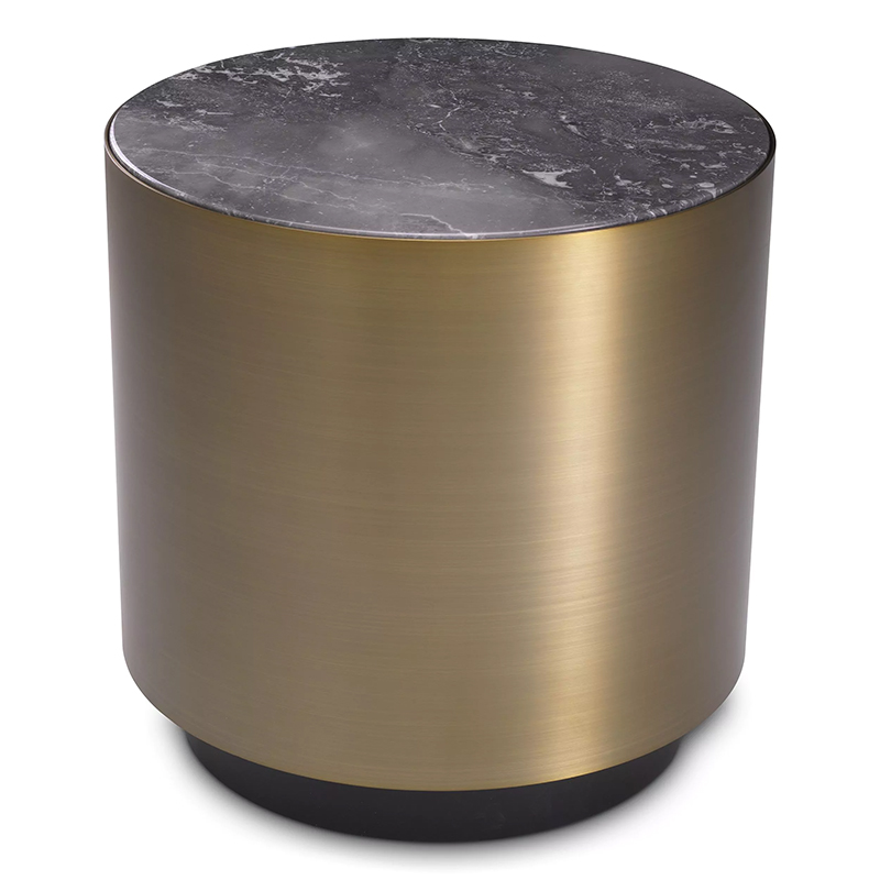 Приставной столик Eichholtz Side Table Porter Round Латунь Серый в Орле | Loft Concept 