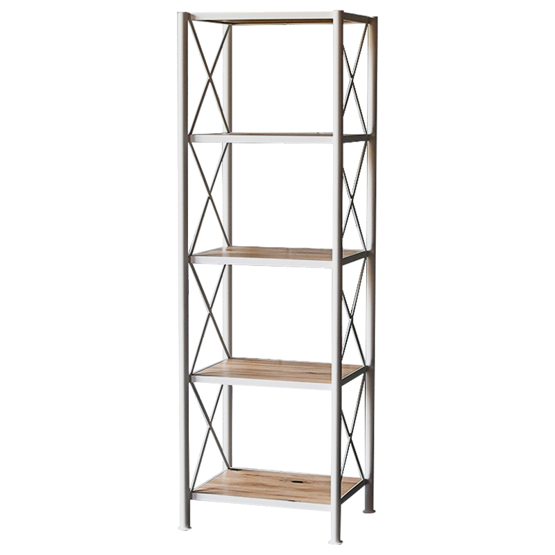 Стеллаж Pheobe White Industrial Metal Rust Rack Белый Древесина Стеллаж Pheobe White Industrial Metal Rust Rack Белый Древесина в Орле | Loft Concept