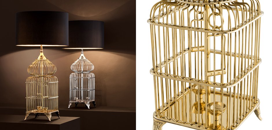 Настольная лампа Eichholtz Table Lamp La Cage Brass - Loft-Concept в Орле