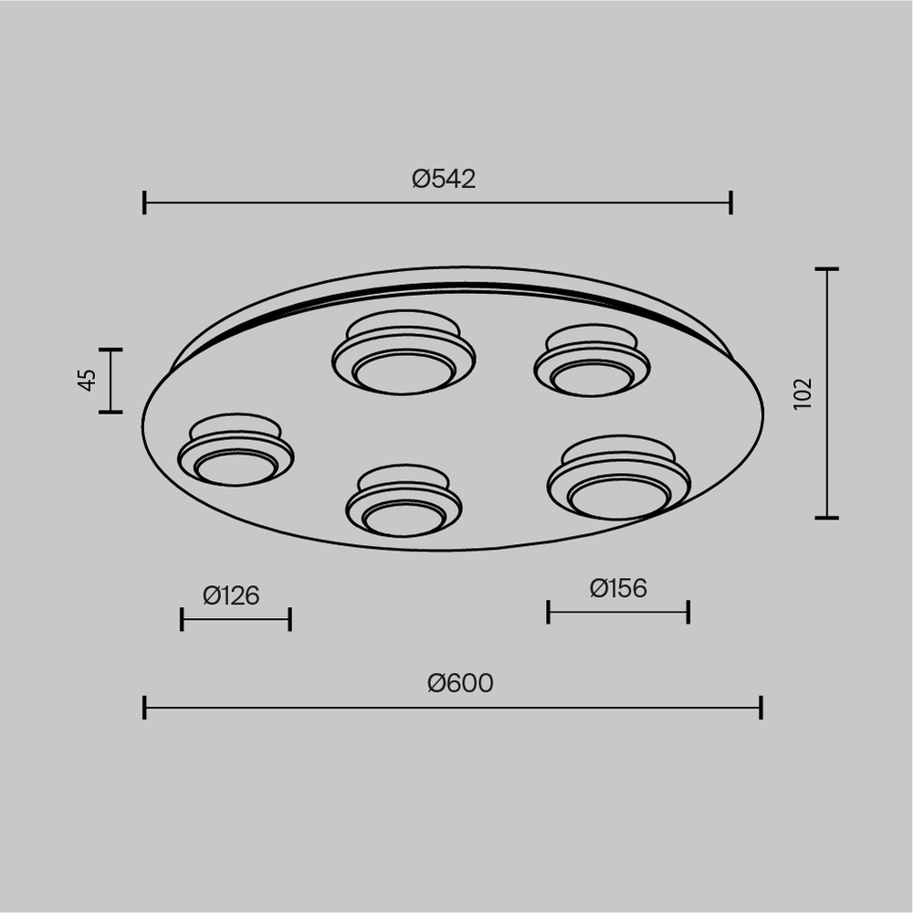 Потолочный светильник Pharao 3000К 56Вт в Орле