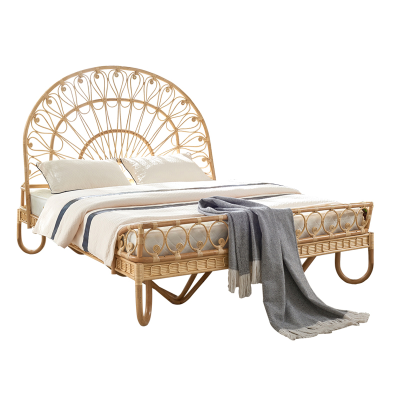 Кровать Boho Wicker Bed Древесина Кровать Boho Wicker Bed Древесина в Орле | Loft Concept