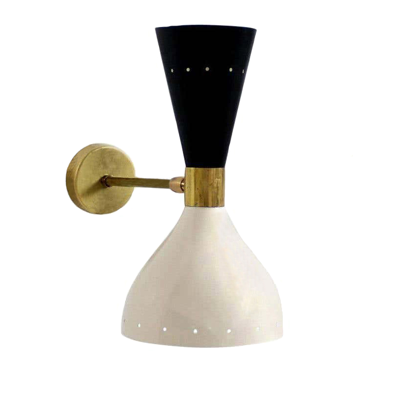 Бра Alfredo Sconce Белый Черный Золотой в Орле | Loft Concept 