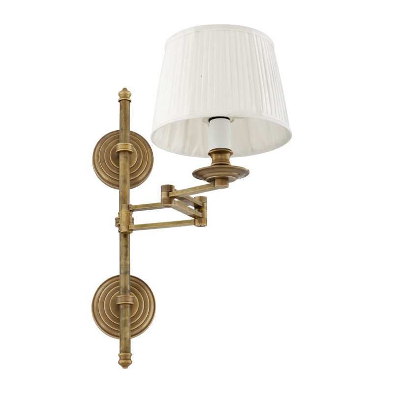 Бра Wall Lamp Favonius Brass Латунь Белый Бра Wall Lamp Favonius Brass Латунь Белый в Орле | Loft Concept