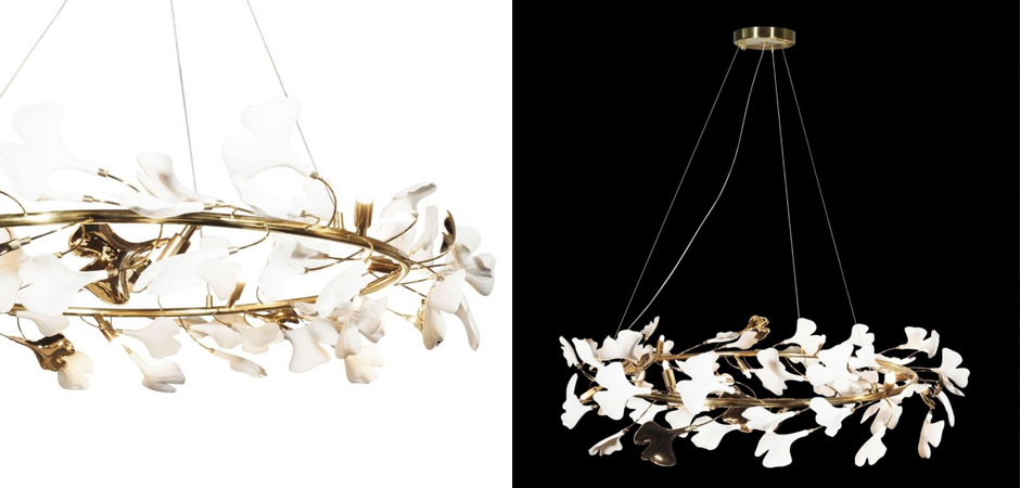 Декоративная люстра Wintery flover Gold с Белыми плафонами Декоративная люстра Wintery flover Gold с Белыми плафонами - Loft-Concept в Орле