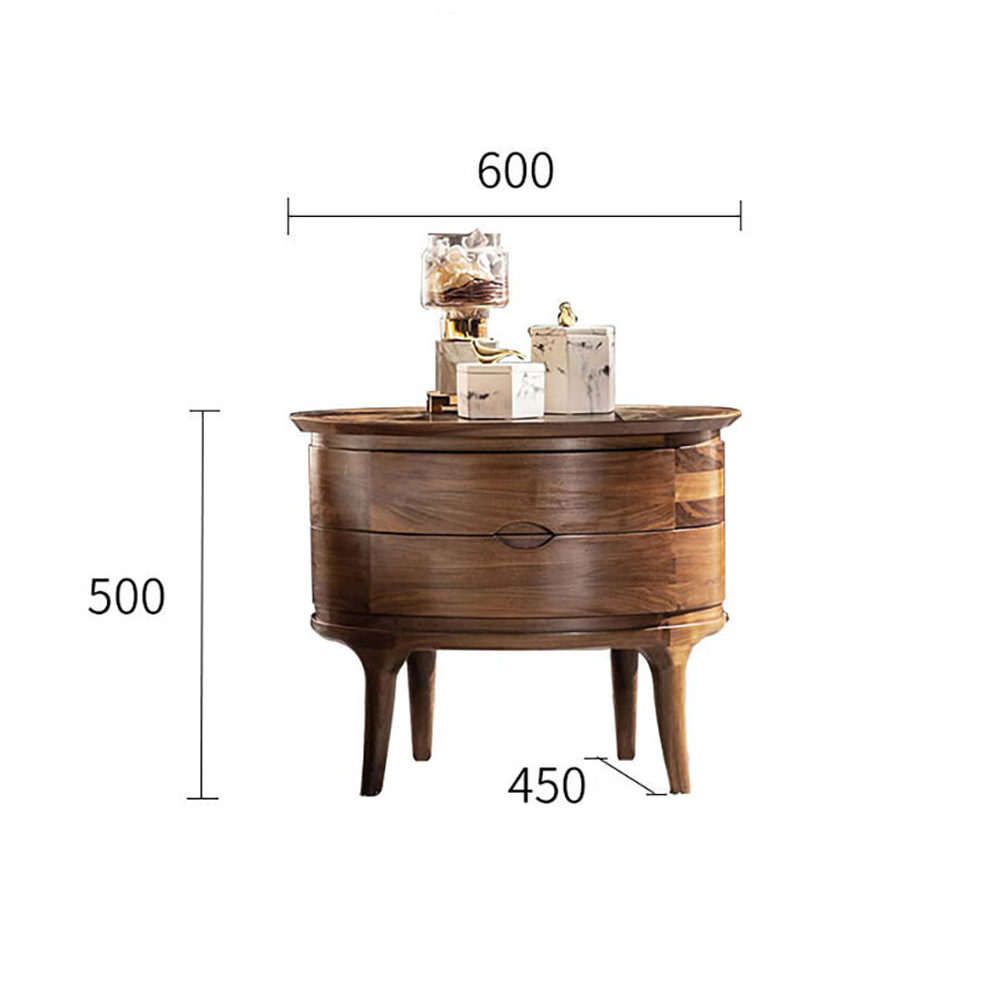 Прикроватный столик из дерева с 2-мя ящиками Moon Walnut Furniture в Орле