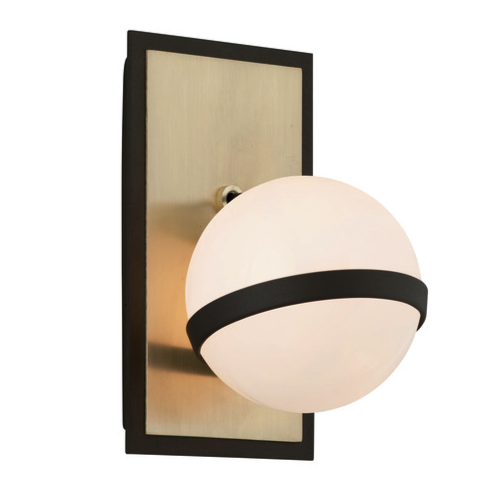 Бра Troy Lighting Ace Wall Sconce Латунь Черный Молочный Бра Troy Lighting Ace Wall Sconce Латунь Черный Молочный в Орле | Loft Concept