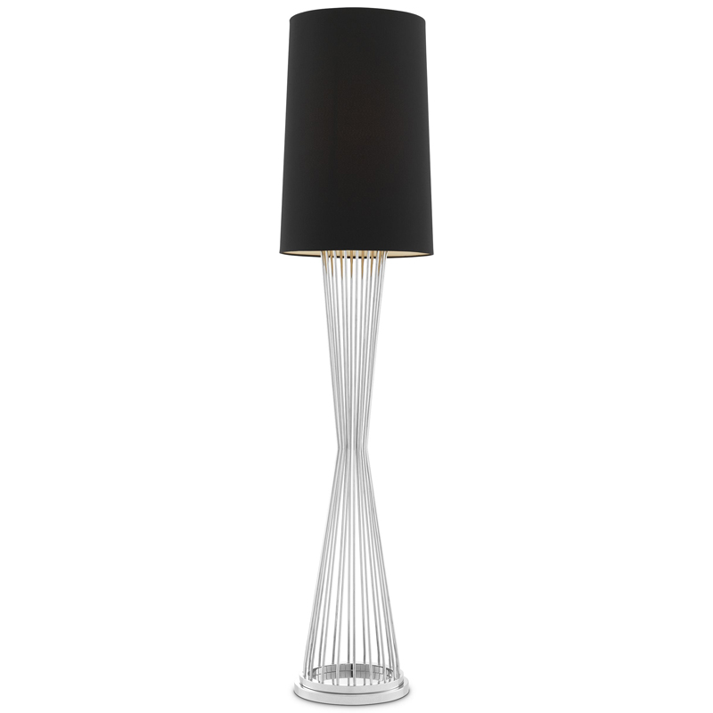 Торшер Eichholtz Floor Lamp Holmes Nickel Никель Черный Торшер Eichholtz Floor Lamp Holmes Nickel Никель Черный в Орле | Loft Concept