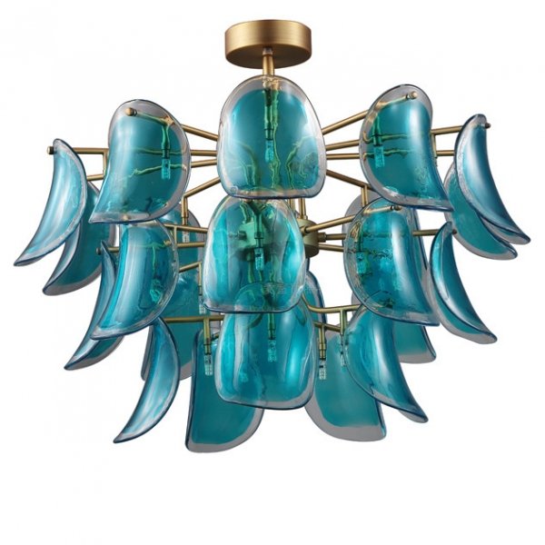 Люстра Sea Siren Chandelier Глянцевое золото Бирюзовый Люстра Sea Siren Chandelier Глянцевое золото Бирюзовый в Орле | Loft Concept