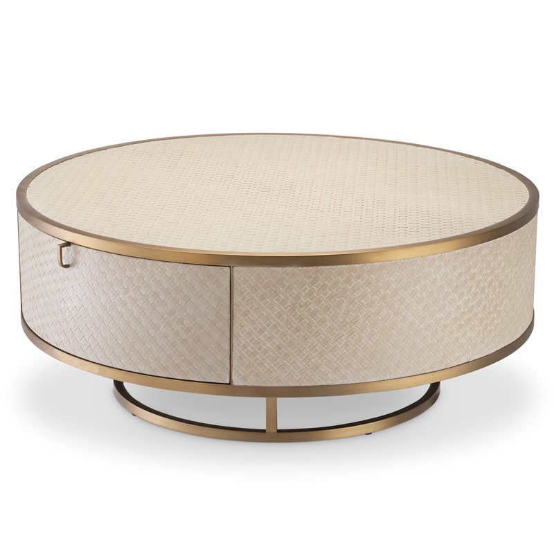 Кофейный стол Eichholtz Coffee Table Napa Valley oak Бежевый Матовая латунь Кофейный стол Eichholtz Coffee Table Napa Valley oak Бежевый Матовая латунь в Орле | Loft Concept