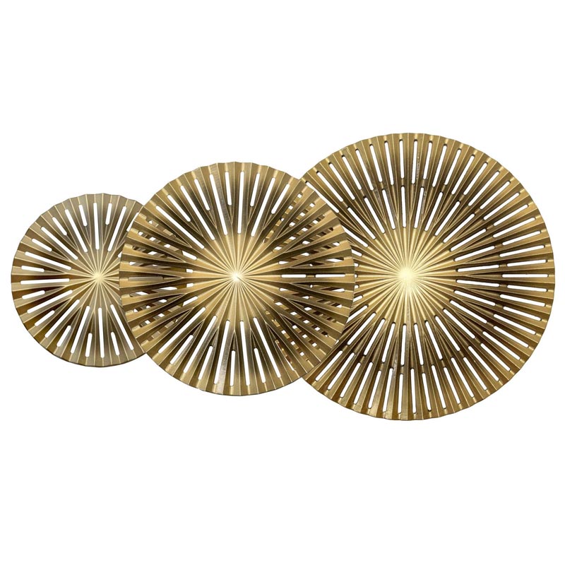 Арт-объект Apollo Brown and Gold Wall Plaque Disc gap 3 Золотой Коричневый в Орле | Loft Concept 