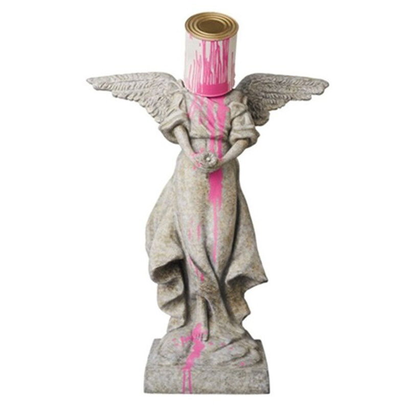 Статуэтка Banksy Rosa Engel Statue Серый Розовый Статуэтка Banksy Rosa Engel Statue Серый Розовый в Орле | Loft Concept