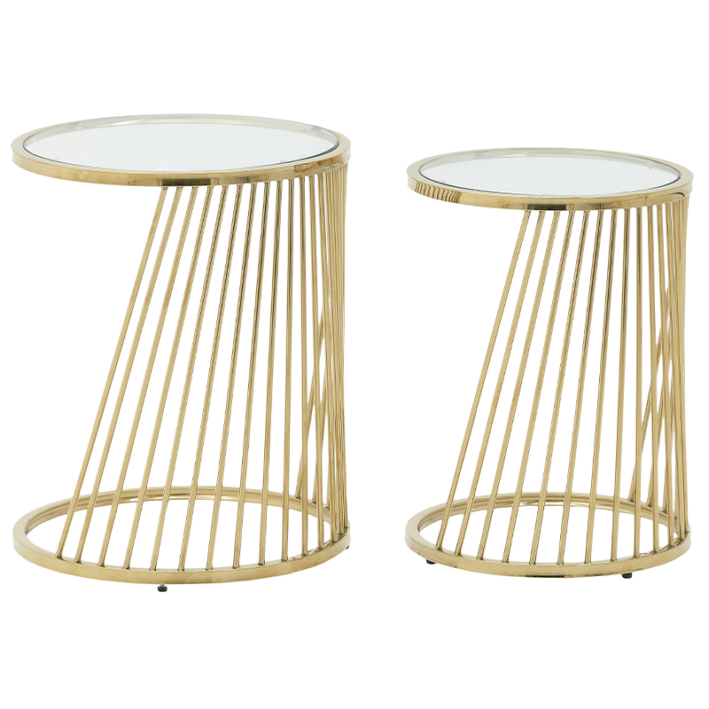 Комплект приставных столов Gwion Side Tables Золотой Комплект приставных столов Gwion Side Tables Золотой в Орле | Loft Concept