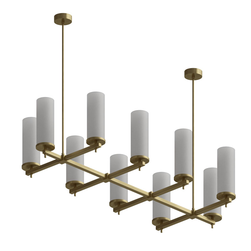Люстра Дизайнерская Candle Holder Латунь Белый Люстра Дизайнерская Candle Holder Латунь Белый в Орле | Loft Concept