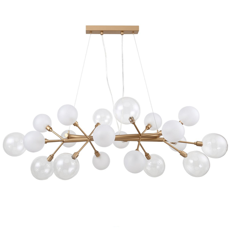 Люстра Berries Chandelier Rectangle White 100 матовое золото Прозрачный Прозрачный белый Люстра Berries Chandelier Rectangle White 100 матовое золото Прозрачный Прозрачный белый в Орле | Loft Concept