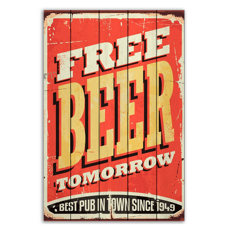 Постер Free Beer Tomorrow Постер Free Beer Tomorrow в Орле | Loft Concept
