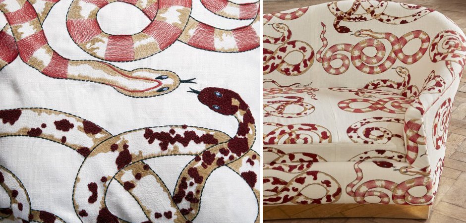 Диван KELLY SOFA Venimeuses Snake Embroidery Диван KELLY SOFA Venimeuses Snake Embroidery - Loft-Concept в Орле