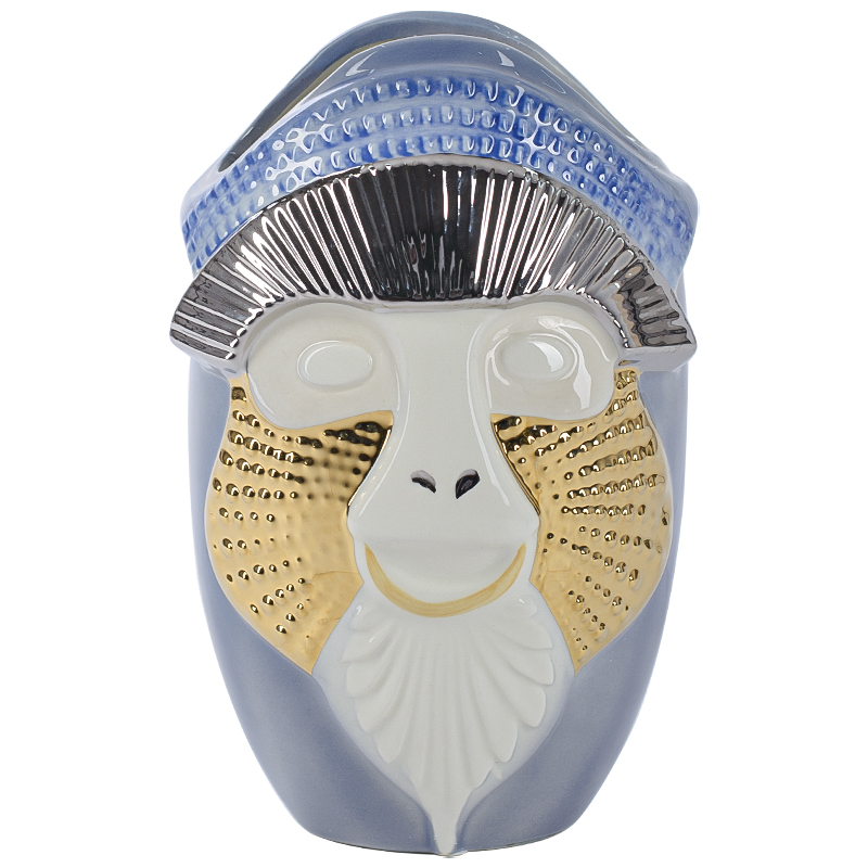 Ваза Primates Kandti Decoration blue Голубой Золотой Белый Серебряный в Орле | Loft Concept 