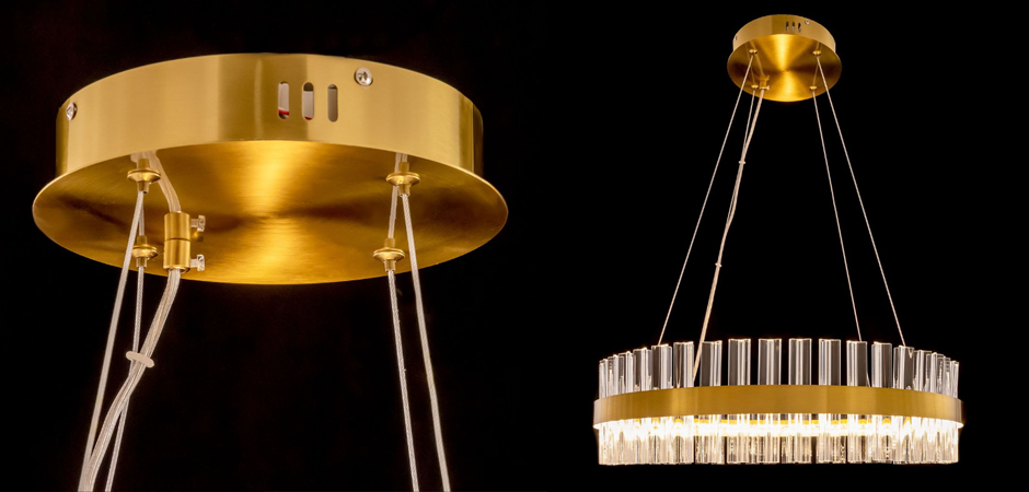 Круглая Люстра Кольцо Хрусталь диаметр 60 см RING Saturno Not Baroncelli Brass Круглая Люстра Кольцо Хрусталь диаметр 60 см RING Saturno Not Baroncelli Brass - Loft-Concept в Орле