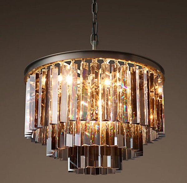 Люстра RH 1920s Odeon Smoke Glass Fringe Chandelier - 3 rings Черный Люстра RH 1920s Odeon Smoke Glass Fringe Chandelier - 3 rings Черный в Орле | Loft Concept