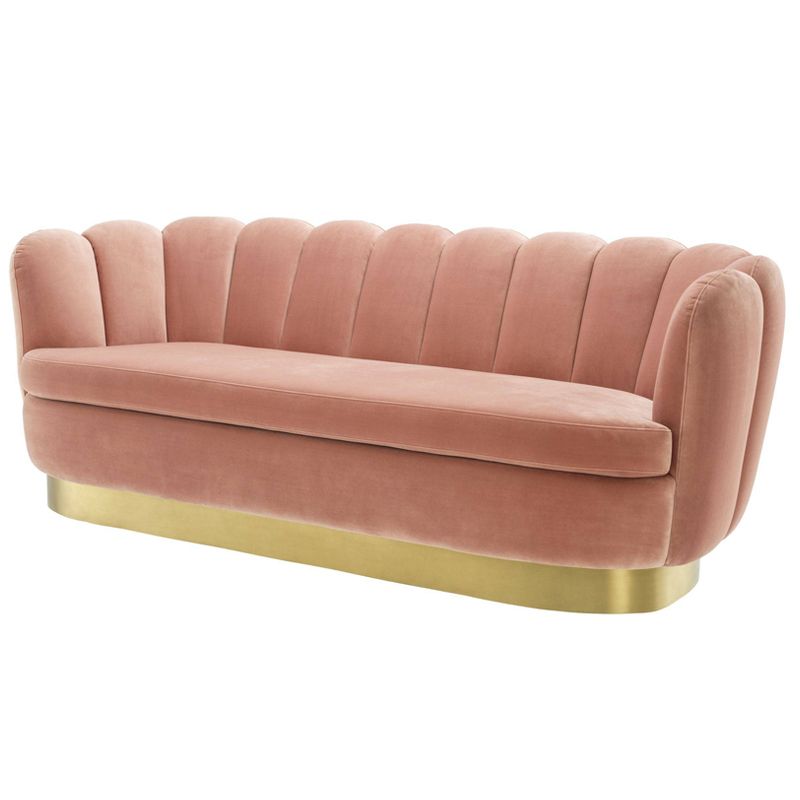 Диван Eichholtz Sofa Mirage nude Розовый пастельный Латунь Диван Eichholtz Sofa Mirage nude Розовый пастельный Латунь в Орле | Loft Concept