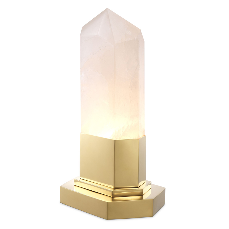 Настольная лампа Eichholtz Table Lamp Rock Crystal Золотой Молочный Настольная лампа Eichholtz Table Lamp Rock Crystal Золотой Молочный в Орле | Loft Concept