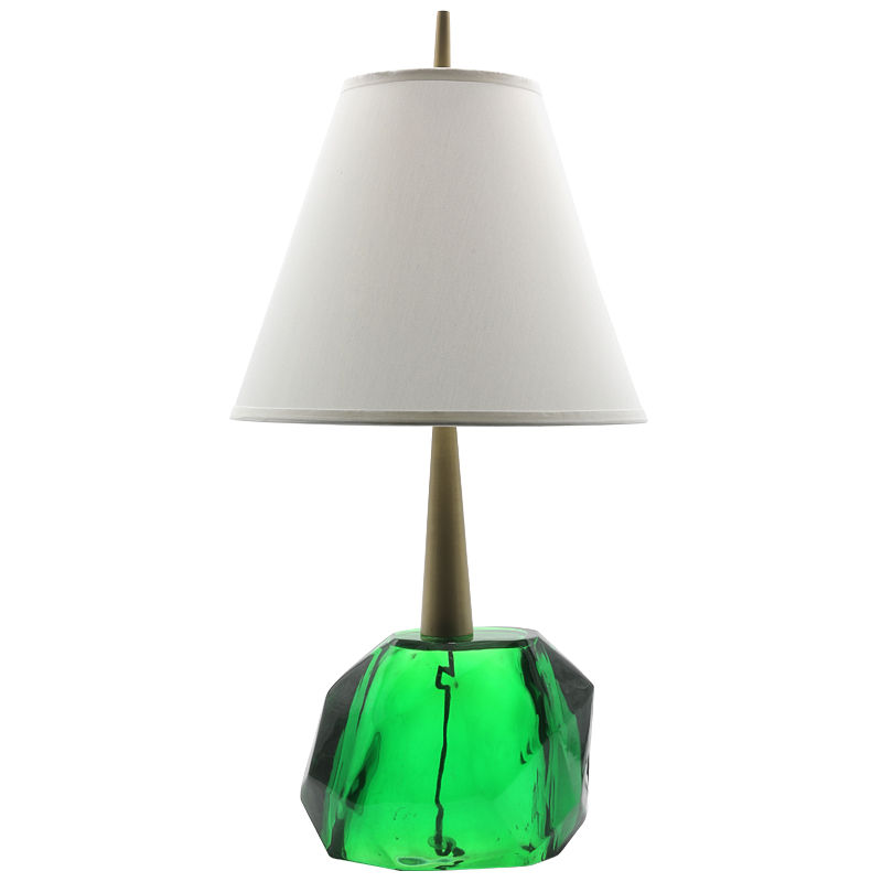Table Lamp Emerald Прозрачный зеленый Золотой в Орле | Loft Concept 