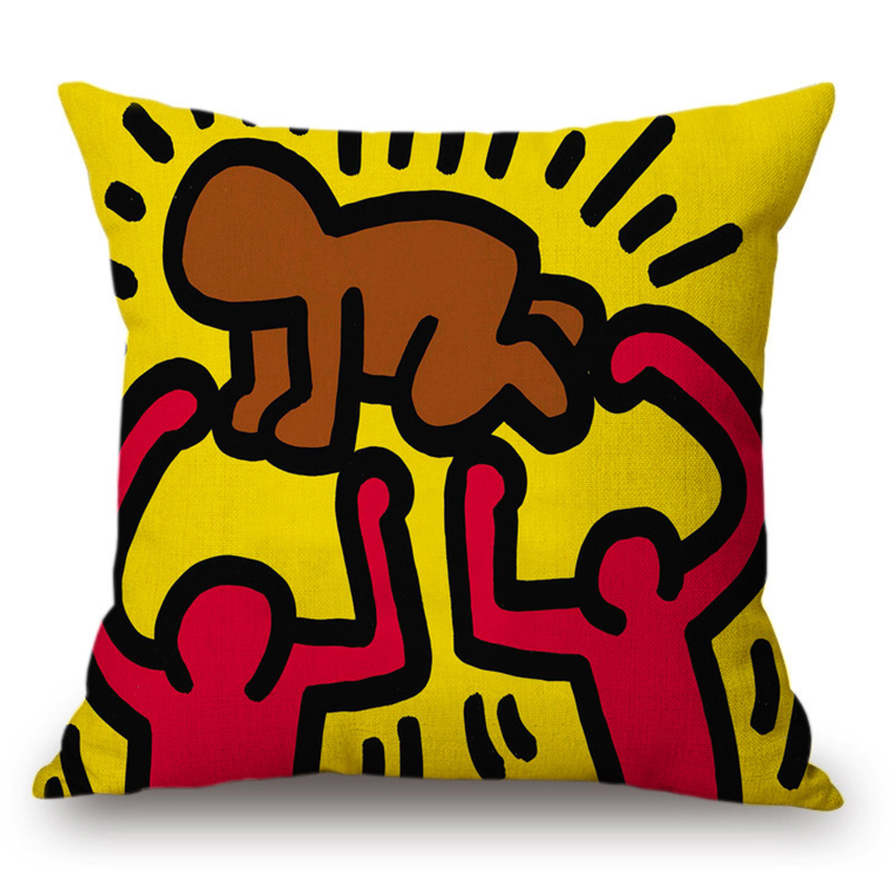 Подушка Keith Haring 5 Мульти Подушка Keith Haring 5 Мульти в Орле | Loft Concept