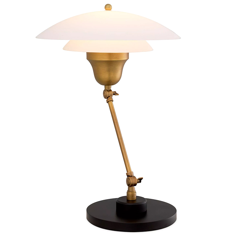 Настольная лампа Eichholtz Table Lamp Novento Латунь Белый Настольная лампа Eichholtz Table Lamp Novento Латунь Белый в Орле | Loft Concept