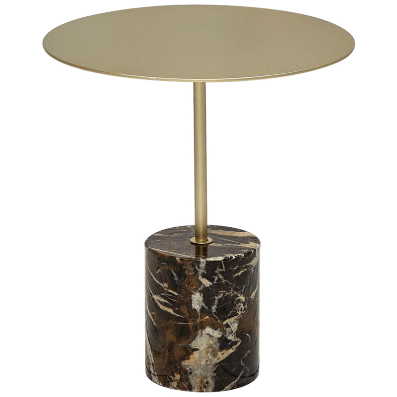 Приставной стол Thabi Dark Brown Side Table Золотой Коричневый Бежевый в Орле | Loft Concept 